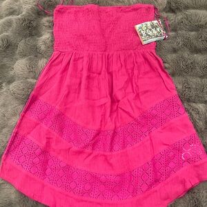 Pink swimsuit cover-up